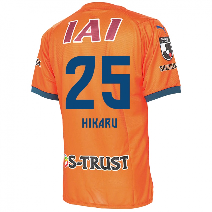 Hombre Camiseta Hikaru Naruoka #25 Naranja Azul 1ª Equipación 2024/25 La Camisa Perú