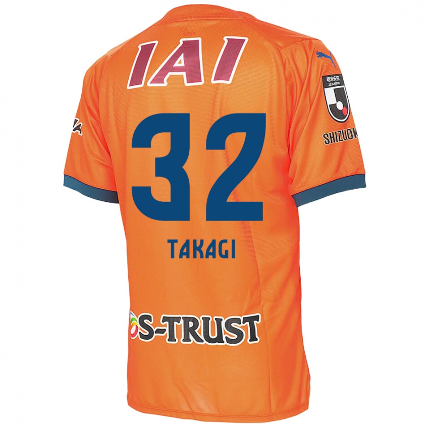 Hombre Camiseta Sen Takagi #32 Naranja Azul 1ª Equipación 2024/25 La Camisa Perú