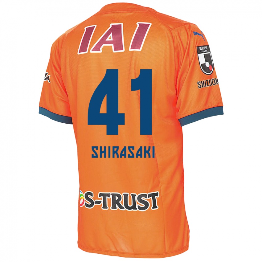 Hombre Camiseta Ryohei Shirasaki #41 Naranja Azul 1ª Equipación 2024/25 La Camisa Perú