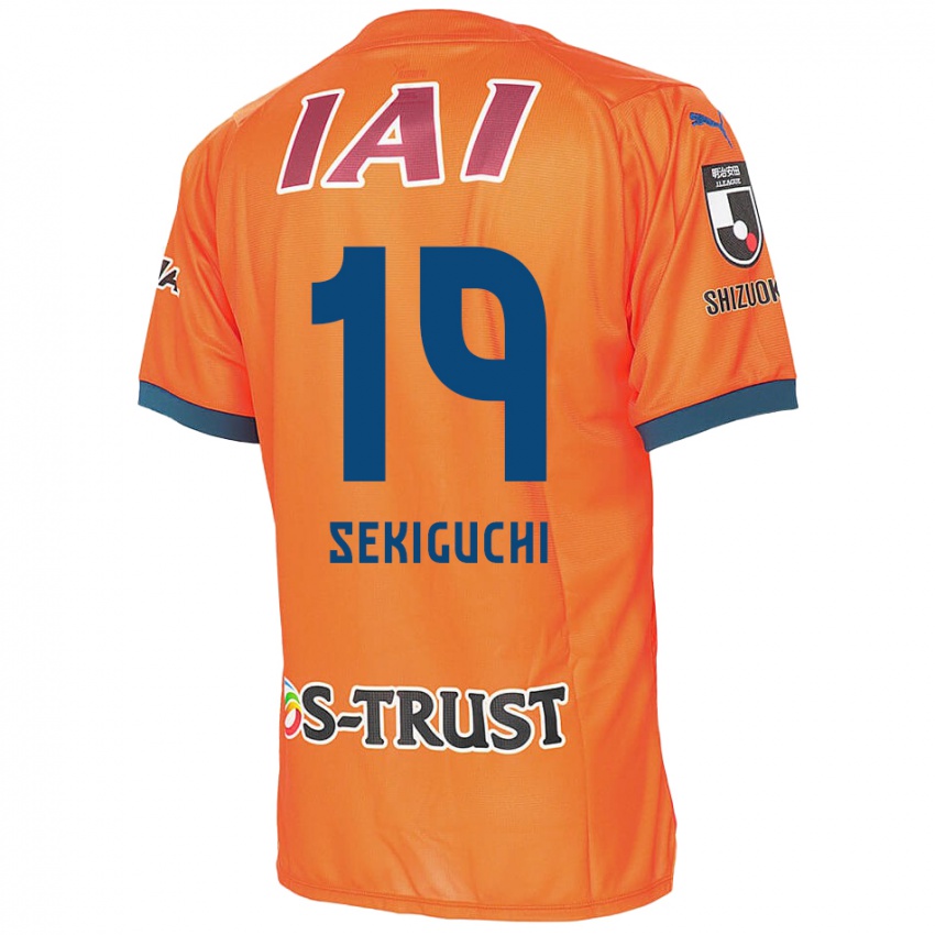 Hombre Camiseta Kota Sekiguchi #19 Naranja Azul 1ª Equipación 2024/25 La Camisa Perú