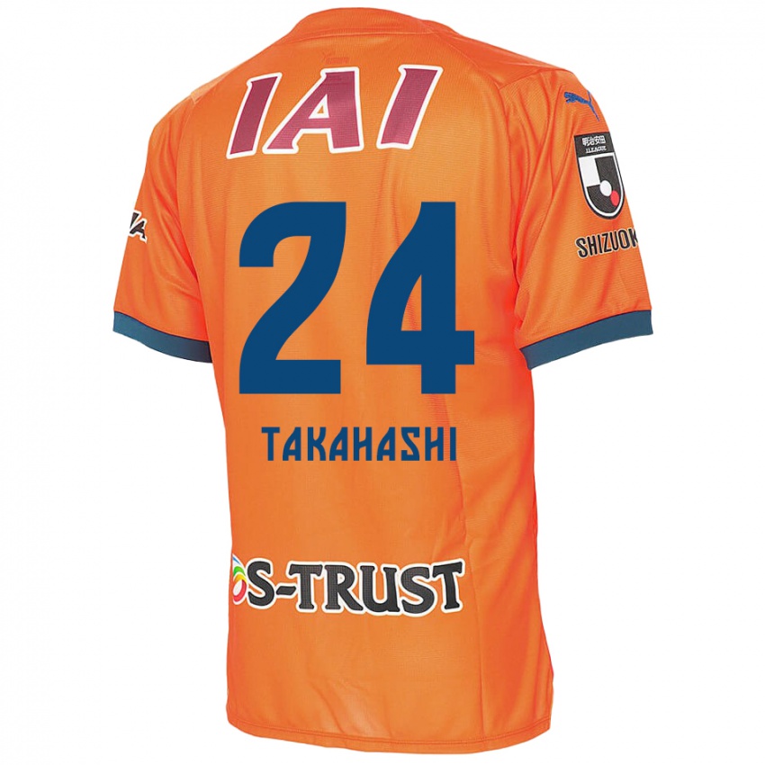 Hombre Camiseta Yuzuki Takahashi #24 Naranja Azul 1ª Equipación 2024/25 La Camisa Perú