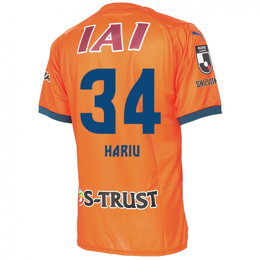 Hombre Camiseta Ryota Hariu #34 Naranja Azul 1ª Equipación 2024/25 La Camisa Perú