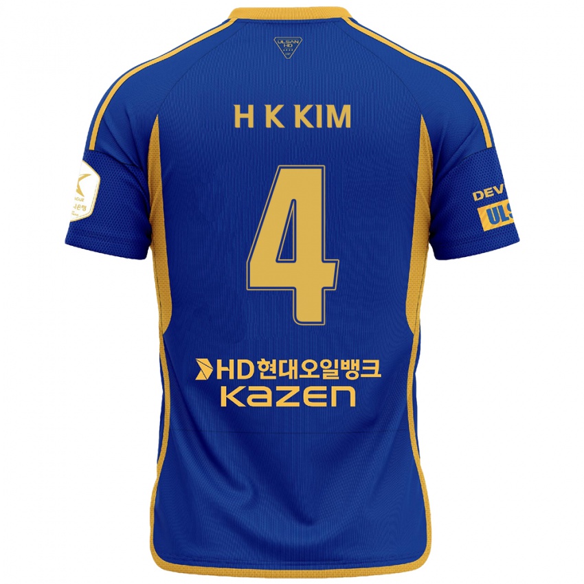 Hombre Camiseta Kee-Hee Kim #4 Azul Amarillo 1ª Equipación 2024/25 La Camisa Perú