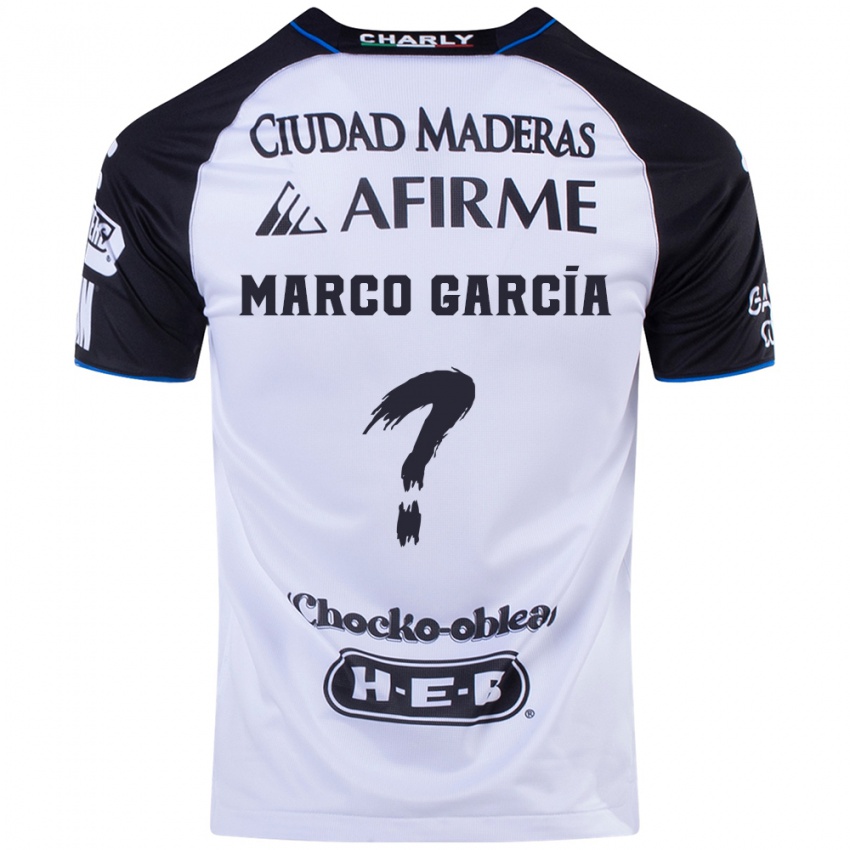 Hombre Camiseta Marco Garcia #0 Azul Negro 1ª Equipación 2024/25 La Camisa Perú