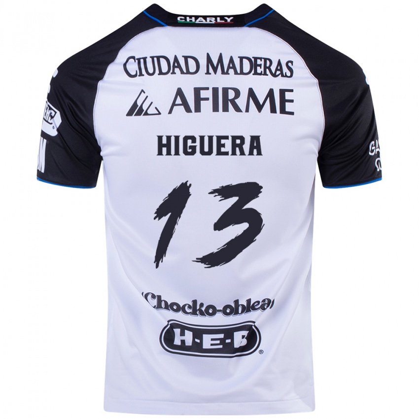 Hombre Camiseta Carlos Higuera #13 Azul Negro 1ª Equipación 2024/25 La Camisa Perú