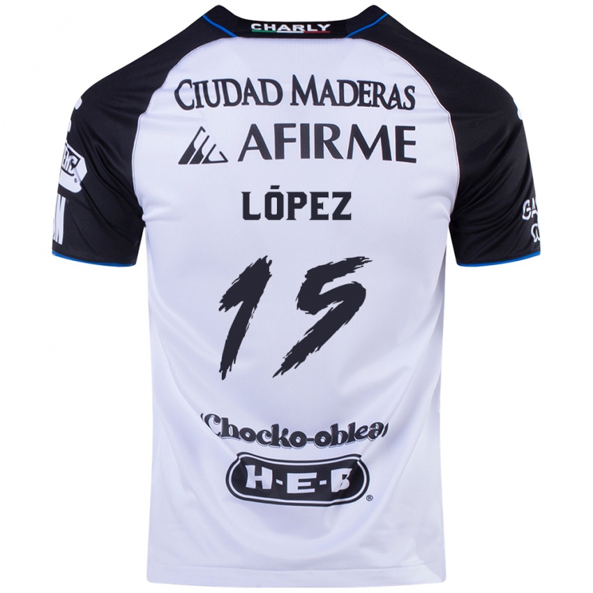 Hombre Camiseta Victor Lopez #15 Azul Negro 1ª Equipación 2024/25 La Camisa Perú