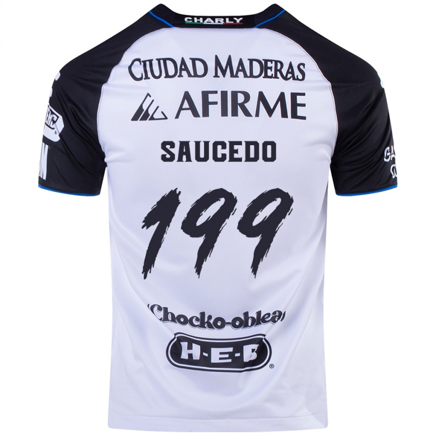 Hombre Camiseta Christian Saucedo #199 Azul Negro 1ª Equipación 2024/25 La Camisa Perú