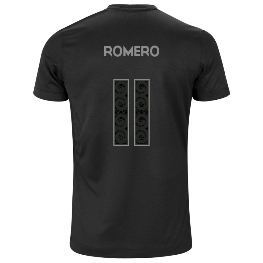 Hombre Camiseta Angel Romero #11 Negro 2ª Equipación 2024/25 La Camisa Perú