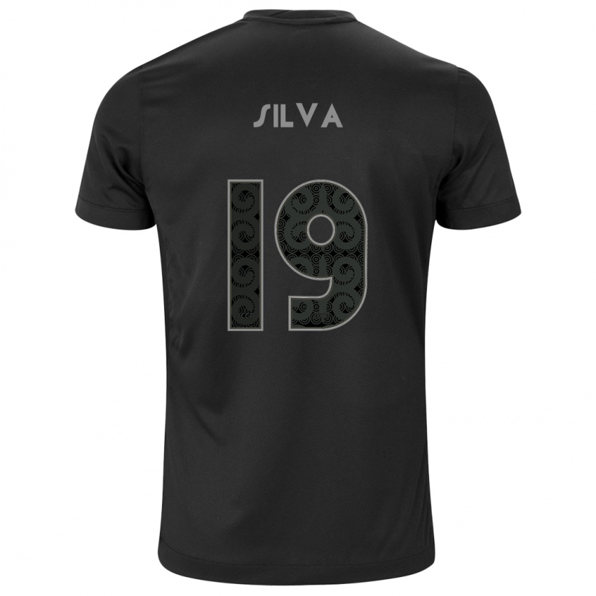 Hombre Camiseta Gustavo Silva #19 Negro 2ª Equipación 2024/25 La Camisa Perú