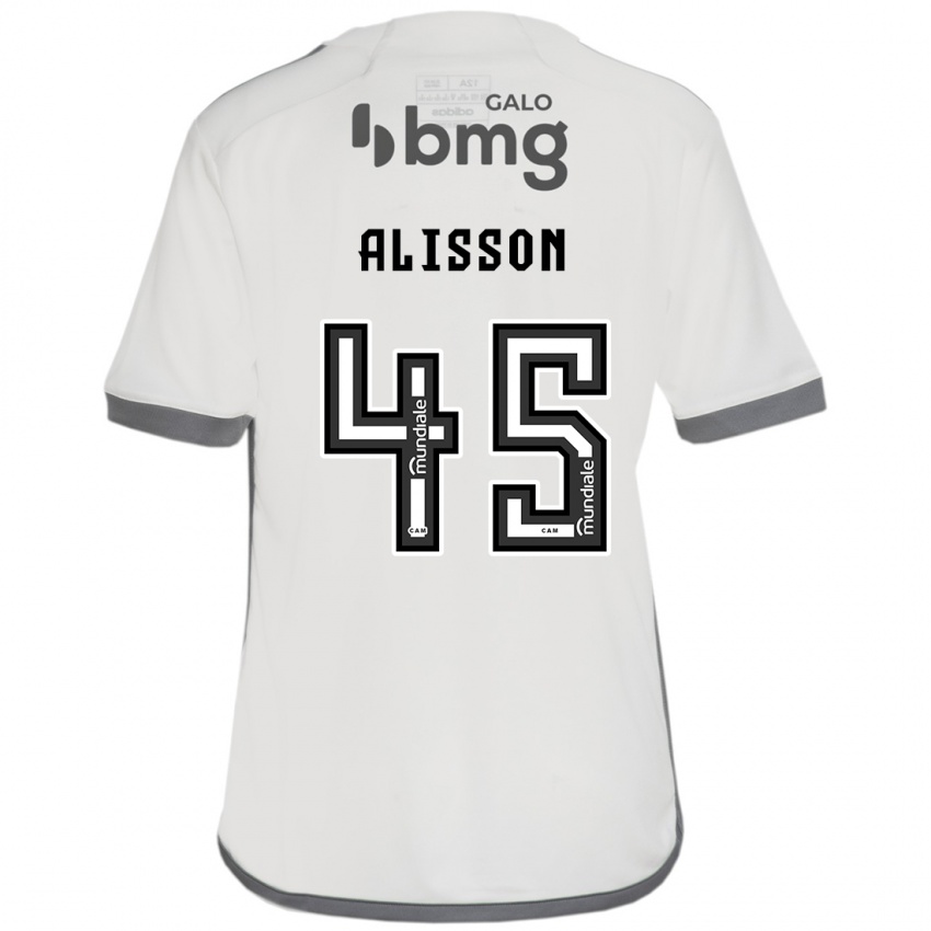 Hombre Camiseta Alisson #45 Blanquecino 2ª Equipación 2024/25 La Camisa Perú