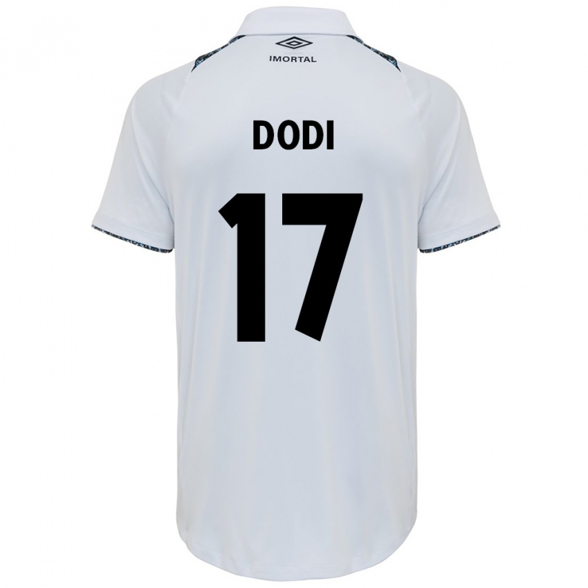 Hombre Camiseta Dodi #17 Blanco Azul 2ª Equipación 2024/25 La Camisa Perú