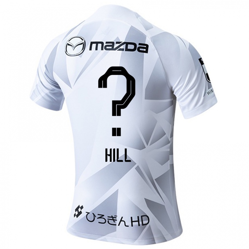 Hombre Camiseta Cailen Hill #0 Blanco Gris Negro 2ª Equipación 2024/25 La Camisa Perú