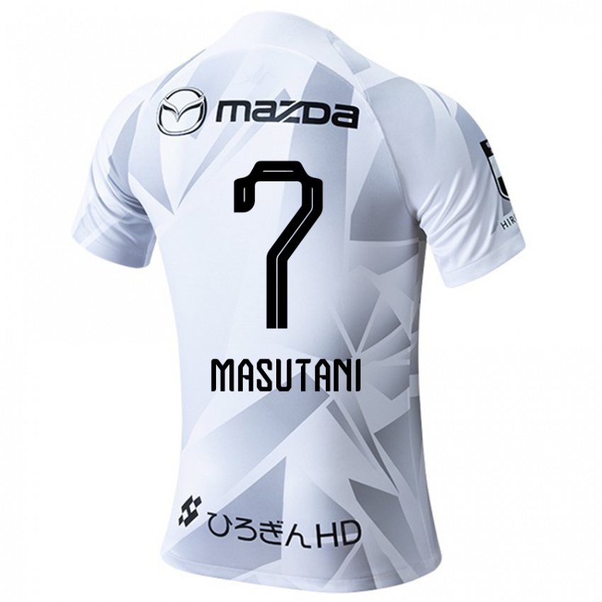 Hombre Camiseta Ayuki Masutani #7 Blanco Gris Negro 2ª Equipación 2024/25 La Camisa Perú