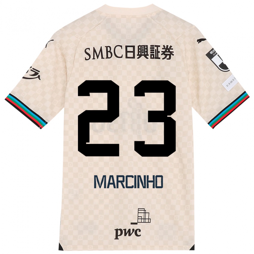 Hombre Camiseta Marcinho #23 Blanco Gris 2ª Equipación 2024/25 La Camisa Perú