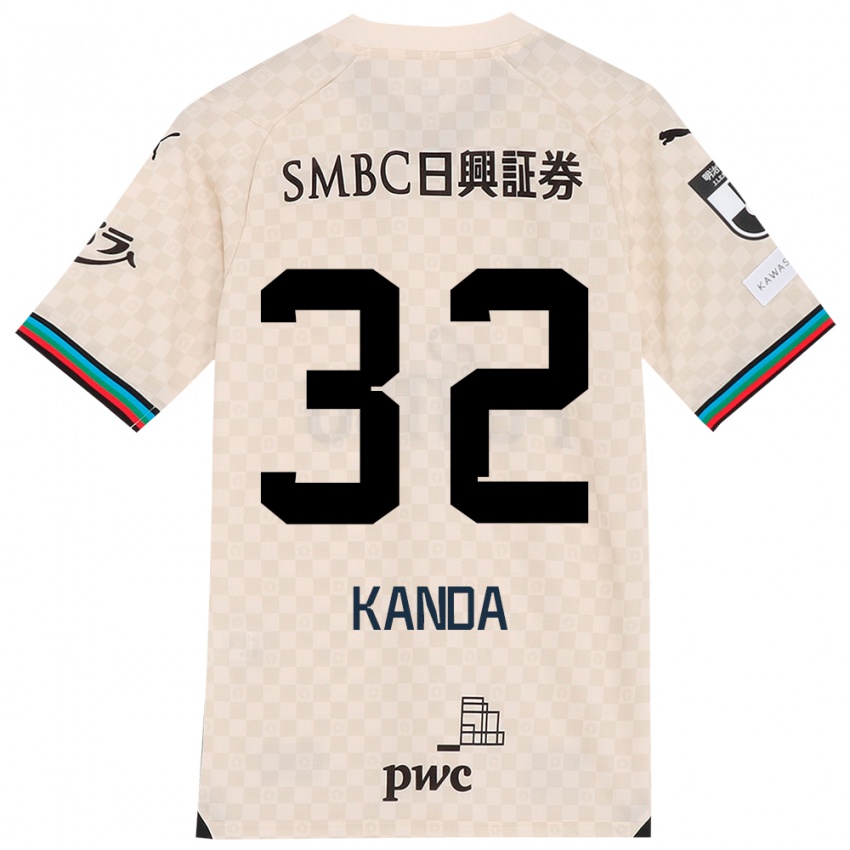 Hombre Camiseta Soma Kanda #32 Blanco Gris 2ª Equipación 2024/25 La Camisa Perú