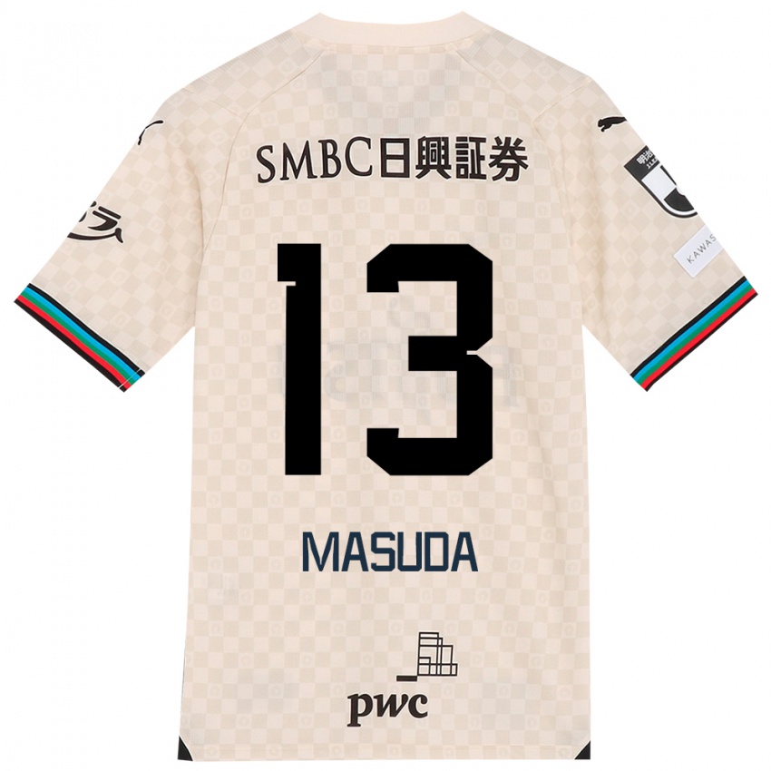 Hombre Camiseta Hinata Masuda #13 Blanco Gris 2ª Equipación 2024/25 La Camisa Perú