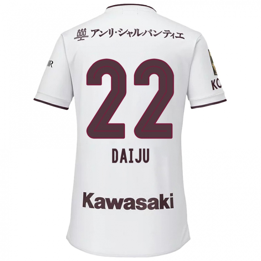 Hombre Camiseta Daiju Sasaki #22 Blanco Rojo 2ª Equipación 2024/25 La Camisa Perú