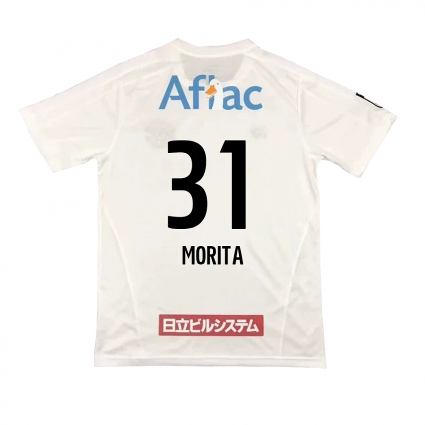 Hombre Camiseta Tatsuya Morita #31 Blanco Negro 2ª Equipación 2024/25 La Camisa Perú