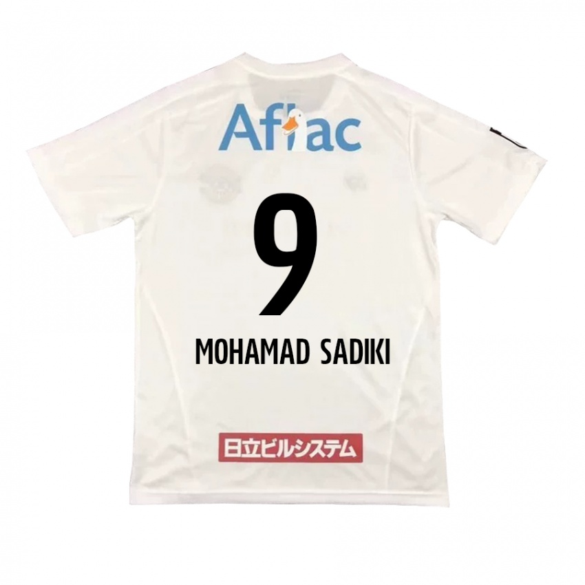 Hombre Camiseta Wade Mohamad Sadiki #9 Blanco Negro 2ª Equipación 2024/25 La Camisa Perú