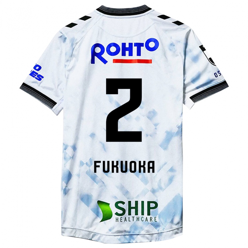 Hombre Camiseta Shota Fukuoka #2 Blanco Negro 2ª Equipación 2024/25 La Camisa Perú