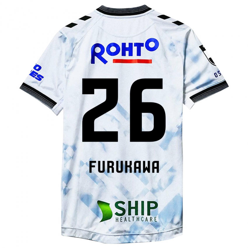 Hombre Camiseta Kanta Furukawa #26 Blanco Negro 2ª Equipación 2024/25 La Camisa Perú