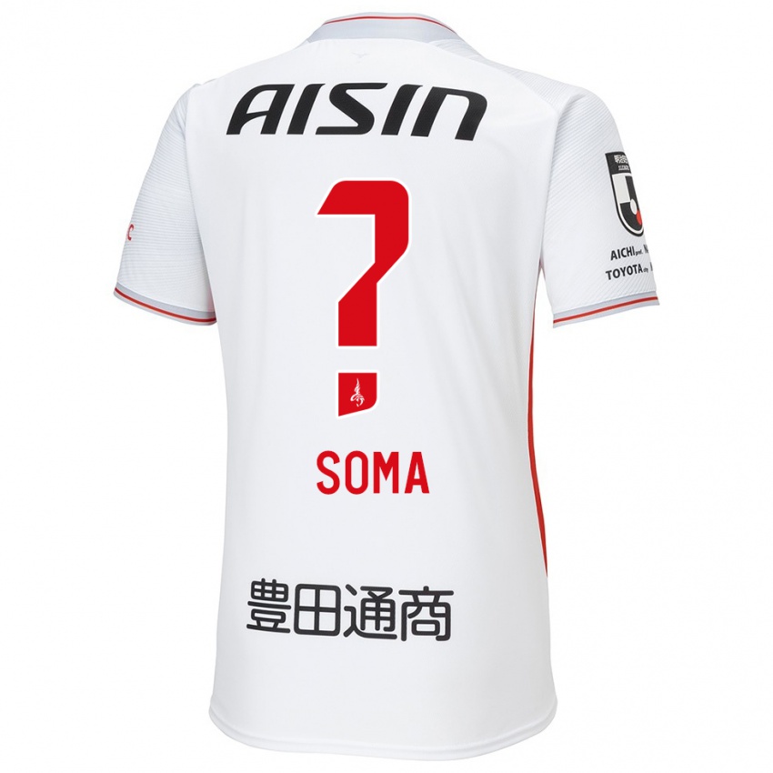 Hombre Camiseta Yuki Soma #0 Blanco Amarillo Rojo 2ª Equipación 2024/25 La Camisa Perú