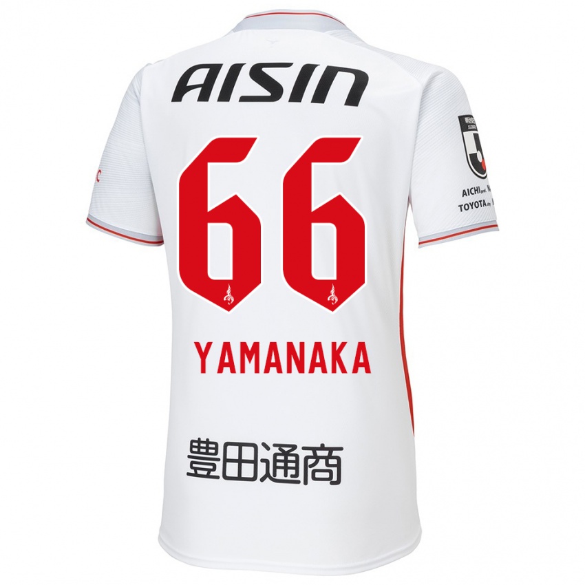 Hombre Camiseta Ryosuke Yamanaka #66 Blanco Amarillo Rojo 2ª Equipación 2024/25 La Camisa Perú