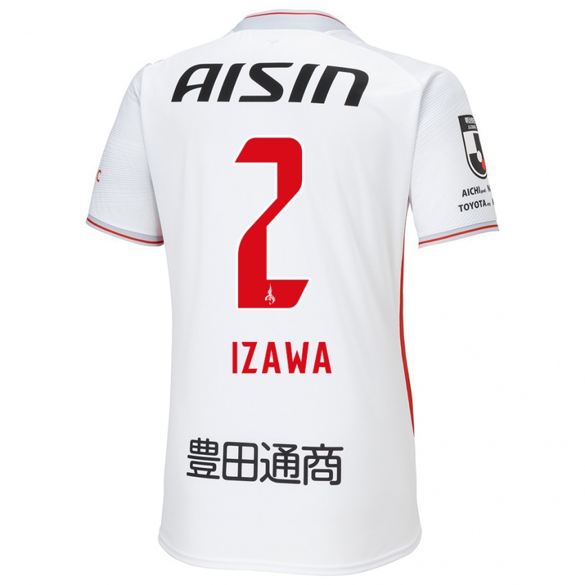 Hombre Camiseta Shuto Izawa #2 Blanco Amarillo Rojo 2ª Equipación 2024/25 La Camisa Perú