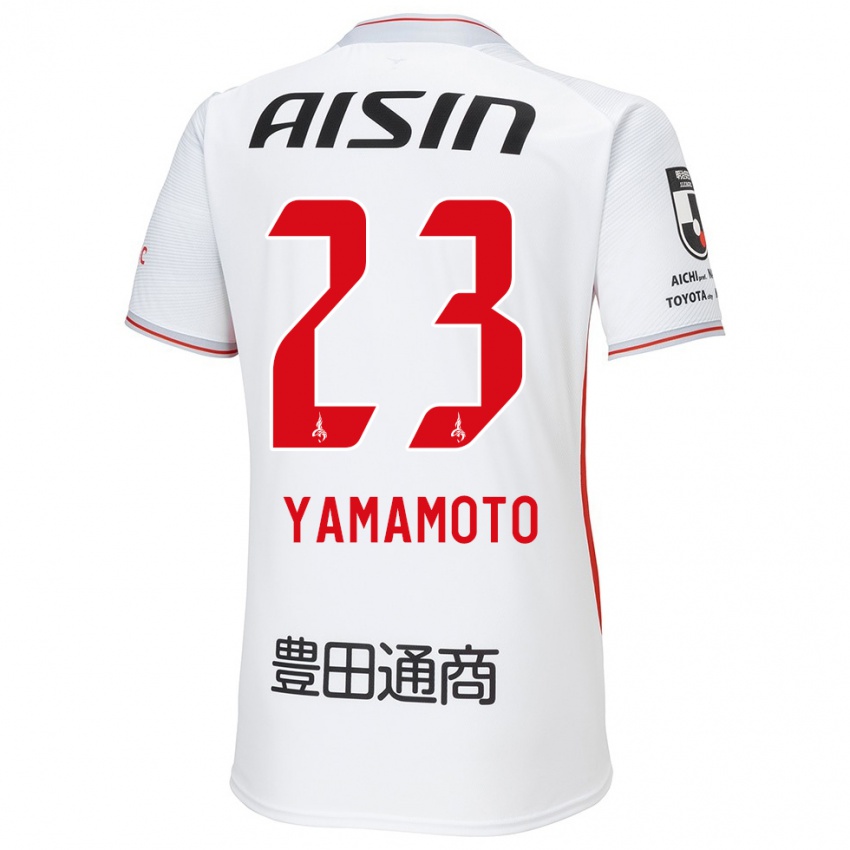 Hombre Camiseta Haruki Yamamoto #23 Blanco Amarillo Rojo 2ª Equipación 2024/25 La Camisa Perú