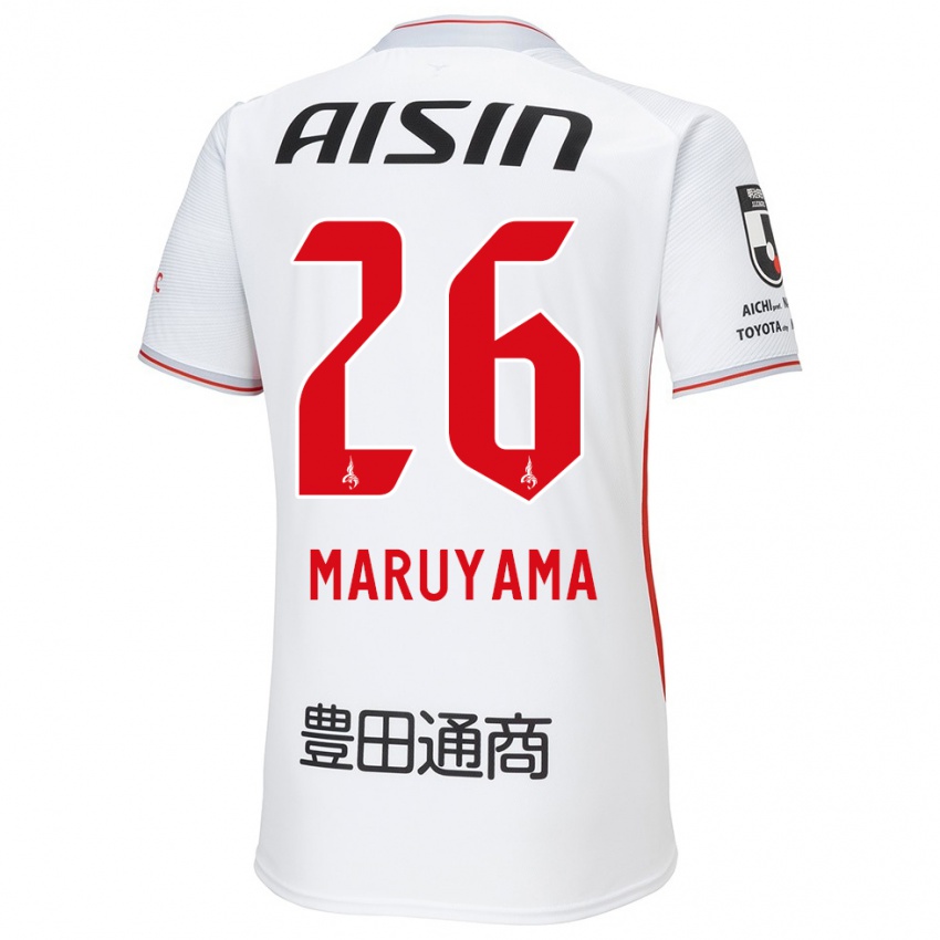 Hombre Camiseta Serato Maruyama #26 Blanco Amarillo Rojo 2ª Equipación 2024/25 La Camisa Perú