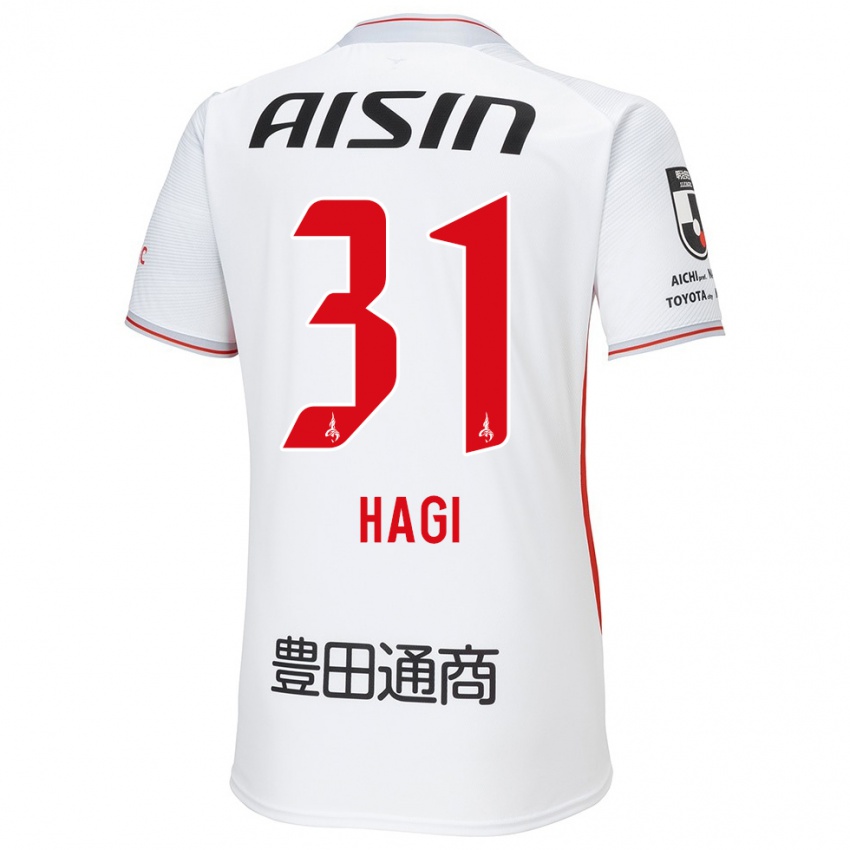 Hombre Camiseta Hiroaki Hagi #31 Blanco Amarillo Rojo 2ª Equipación 2024/25 La Camisa Perú