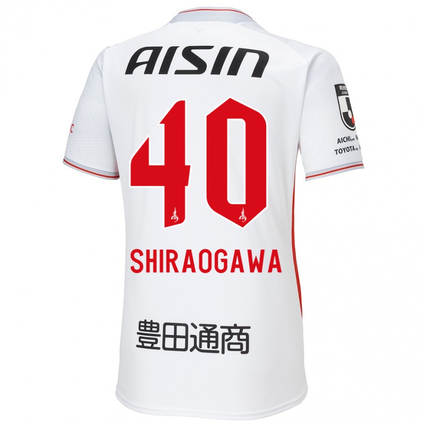 Hombre Camiseta Rekuto Shiraogawa #40 Blanco Amarillo Rojo 2ª Equipación 2024/25 La Camisa Perú