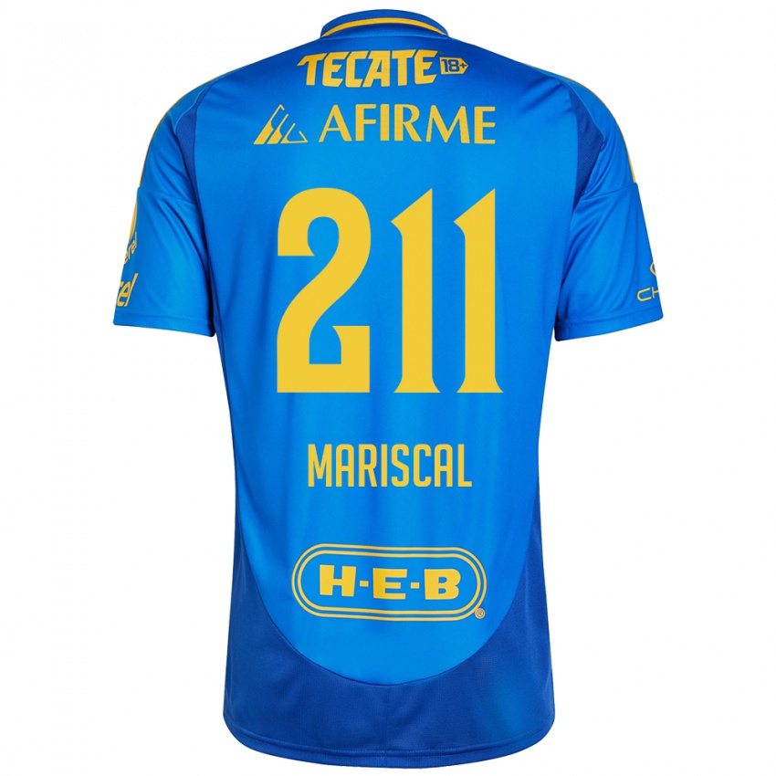 Hombre Camiseta Kevin Mariscal #211 Azul Amarillo 2ª Equipación 2024/25 La Camisa Perú