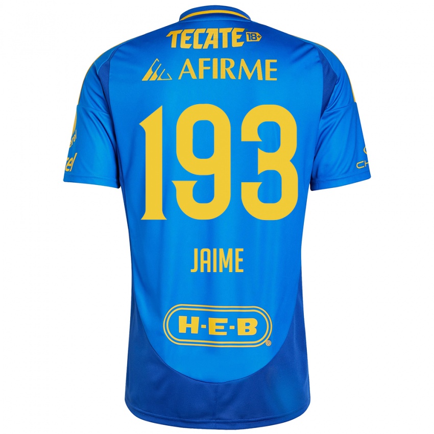 Hombre Camiseta Kenneth Jaime #193 Azul Amarillo 2ª Equipación 2024/25 La Camisa Perú