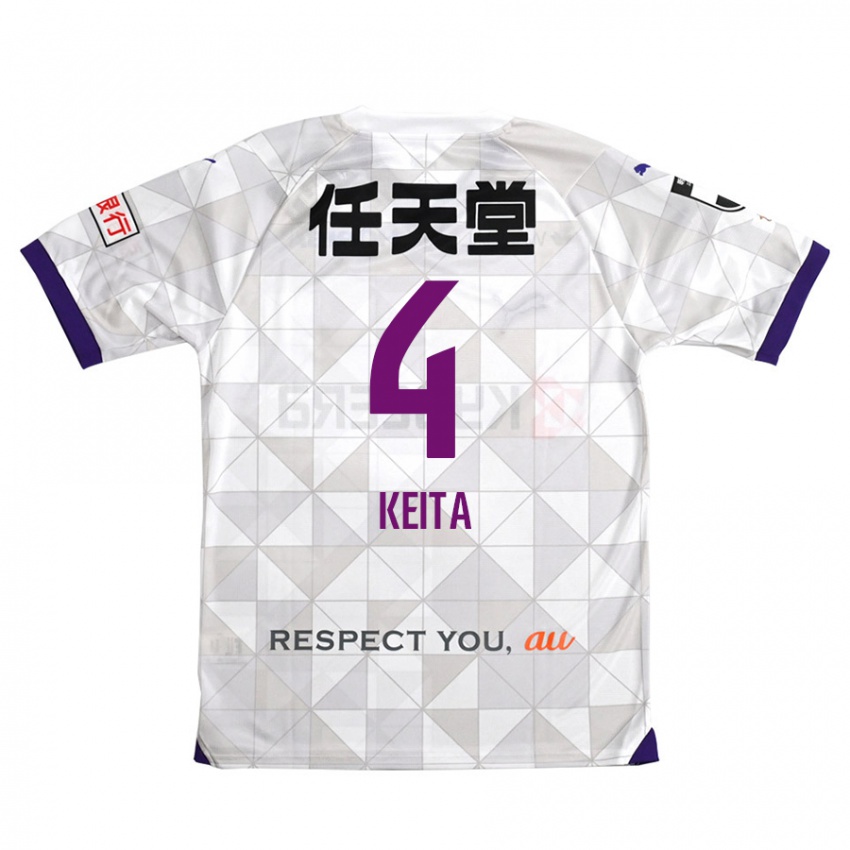 Hombre Camiseta Keita Matsuda #4 Blanco Morado 2ª Equipación 2024/25 La Camisa Perú