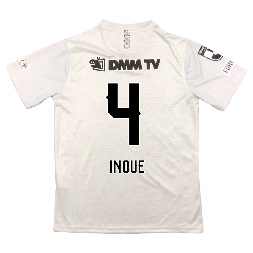 Hombre Camiseta Seiya Inoue #4 Gris Negro 2ª Equipación 2024/25 La Camisa Perú