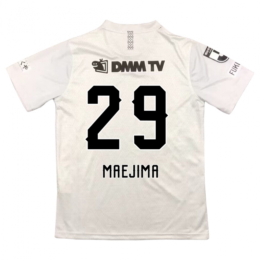 Hombre Camiseta Yota Maejima #29 Gris Negro 2ª Equipación 2024/25 La Camisa Perú