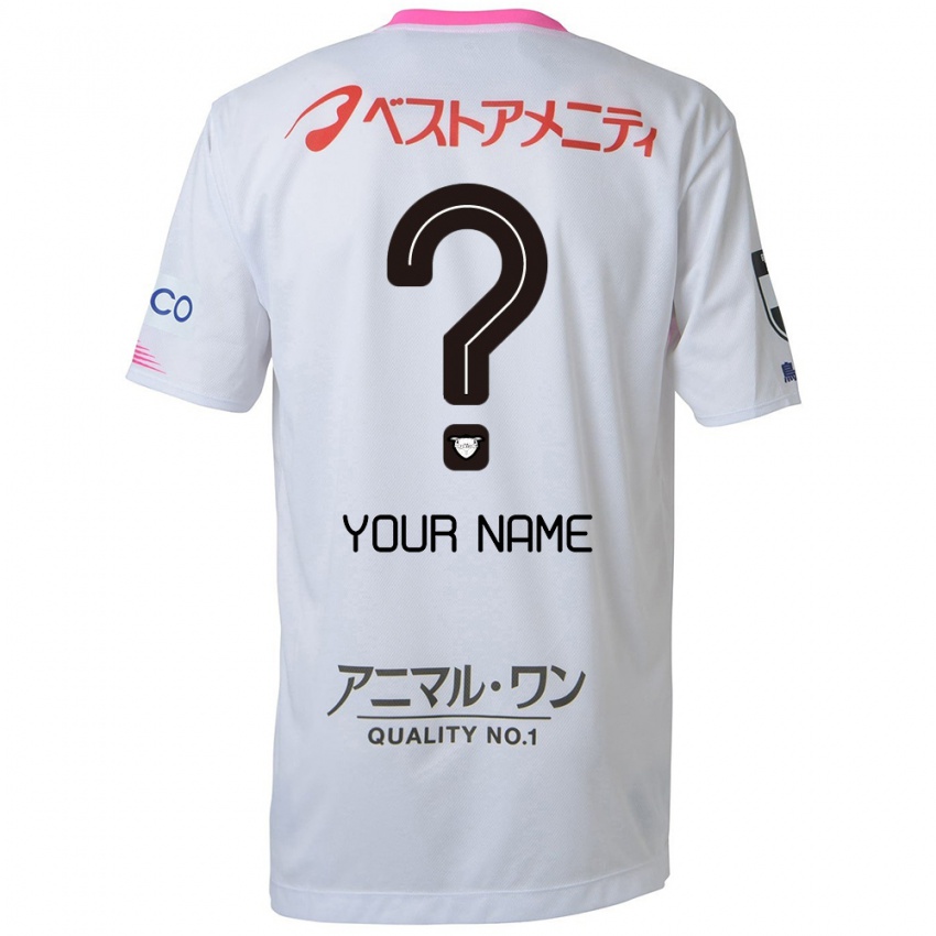 Hombre Camiseta Su Nombre #0 Blanco Azul Rosa 2ª Equipación 2024/25 La Camisa Perú