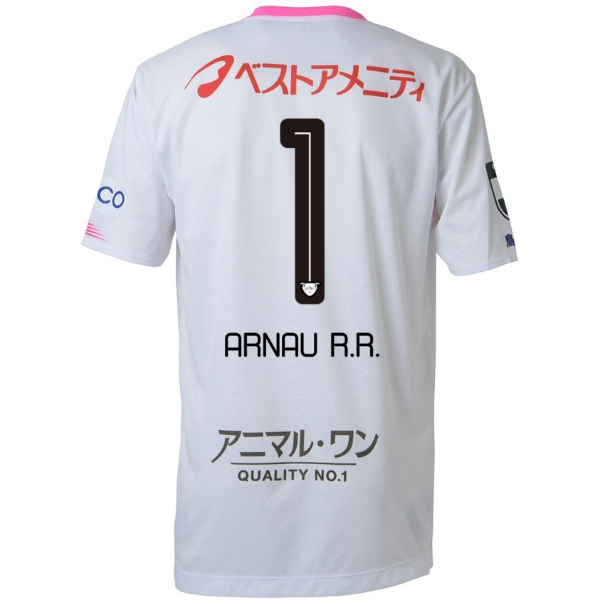 Hombre Camiseta Arnau Riera #1 Blanco Azul Rosa 2ª Equipación 2024/25 La Camisa Perú