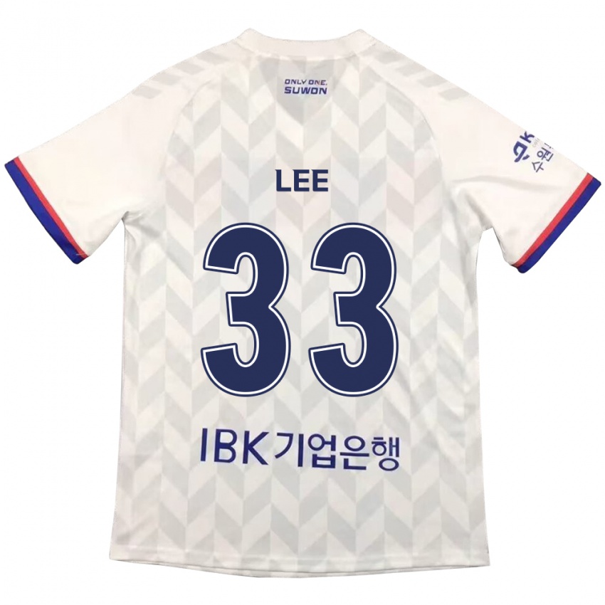 Hombre Camiseta Joseph Lee #33 Blanco Azul 2ª Equipación 2024/25 La Camisa Perú