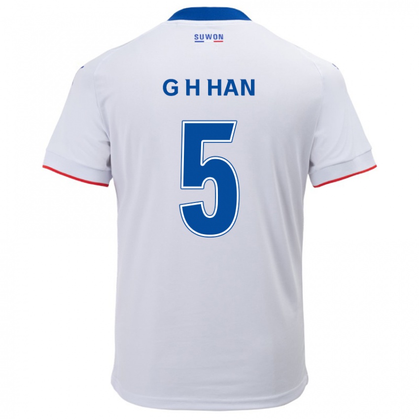 Hombre Camiseta Ho-Gang Han #5 Blanco Azul 2ª Equipación 2024/25 La Camisa Perú