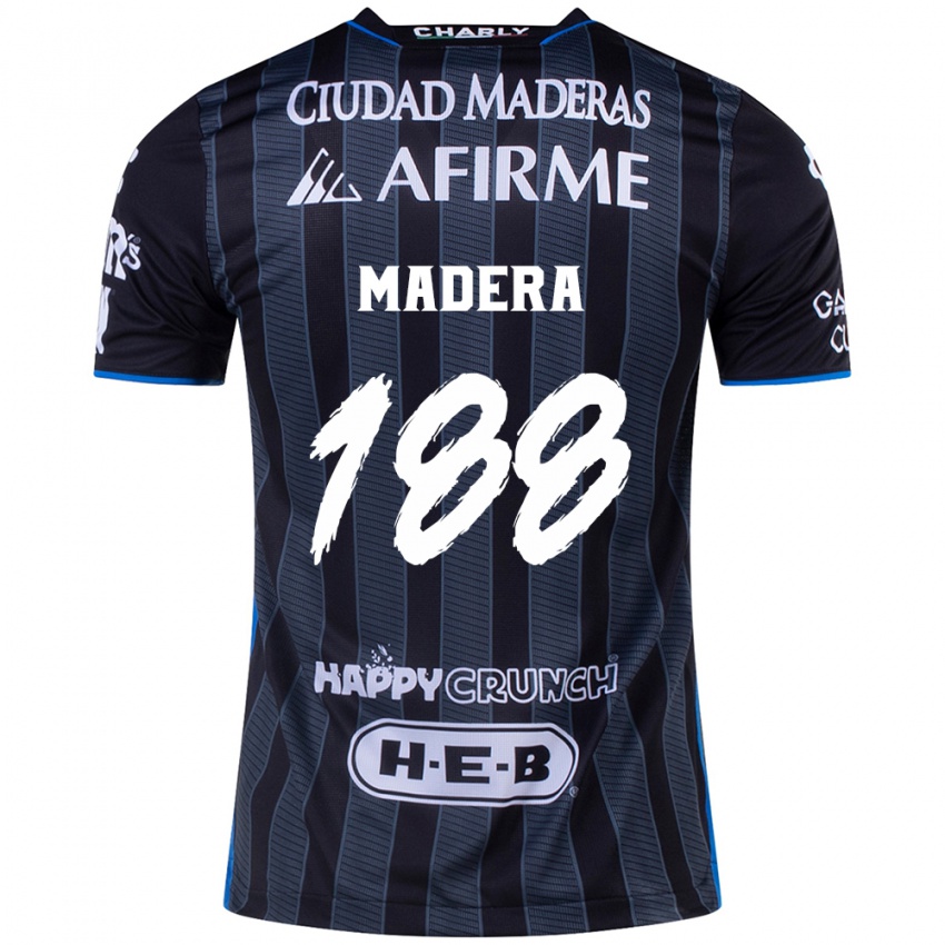 Hombre Camiseta Héctor Madera #188 Blanco Negro 2ª Equipación 2024/25 La Camisa Perú