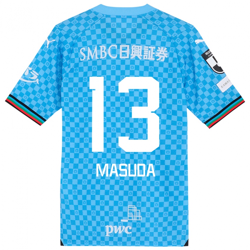 Mujer Camiseta Hinata Masuda #13 Azul Celeste 1ª Equipación 2024/25 La Camisa Perú