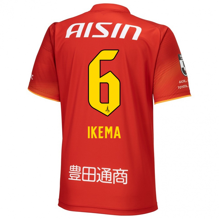 Mujer Camiseta Kano Ikema #6 Rojo Blanco Amarillo 1ª Equipación 2024/25 La Camisa Perú