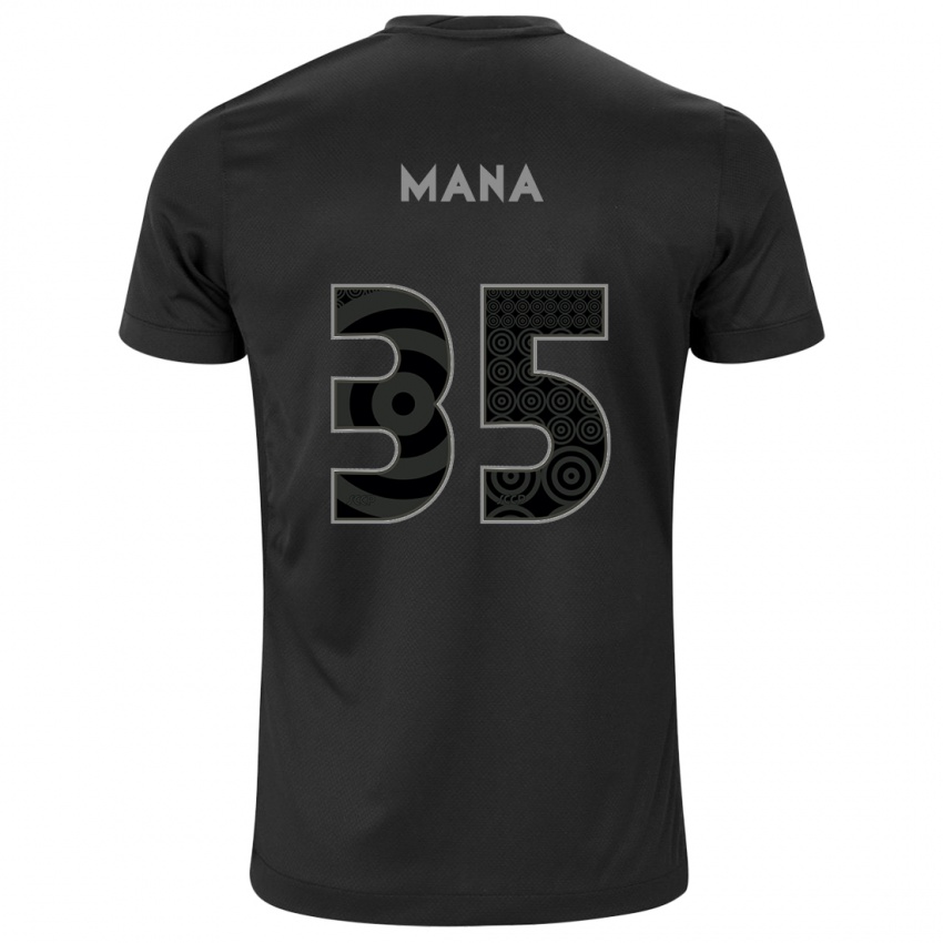 Mujer Camiseta Leo Mana #35 Negro 2ª Equipación 2024/25 La Camisa Perú