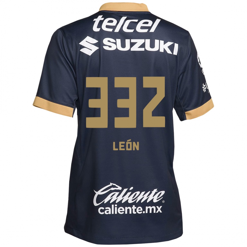 Mujer Camiseta Andryk León #332 Obsidiana Dorada Blanca 2ª Equipación 2024/25 La Camisa Perú