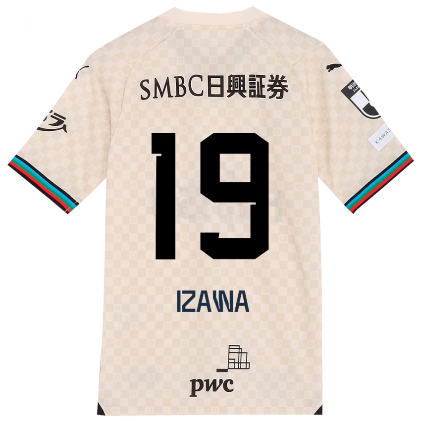 Mujer Camiseta Haruki Izawa #19 Blanco Gris 2ª Equipación 2024/25 La Camisa Perú