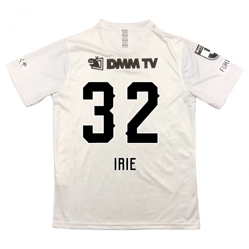 Mujer Camiseta Yujin Irie #32 Gris Negro 2ª Equipación 2024/25 La Camisa Perú