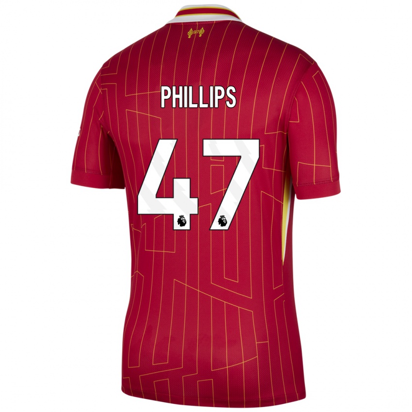 Niño Camiseta Nathaniel Phillips #47 Rojo Amarillo Blanco 1ª Equipación 2024/25 La Camisa Perú