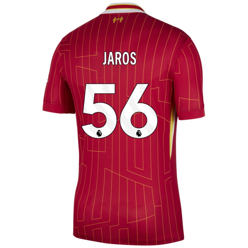 Niño Camiseta Vitezslav Jaros #56 Rojo Amarillo Blanco 1ª Equipación 2024/25 La Camisa Perú